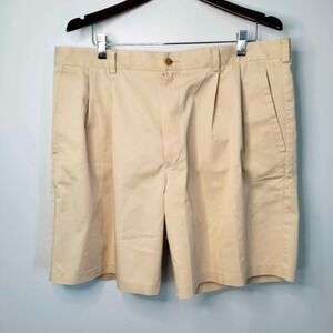 Nordstrom Shorts Men 36W Pleated Front Khaki Chino Wrinkle-Free Golf Beach‎ Y2K